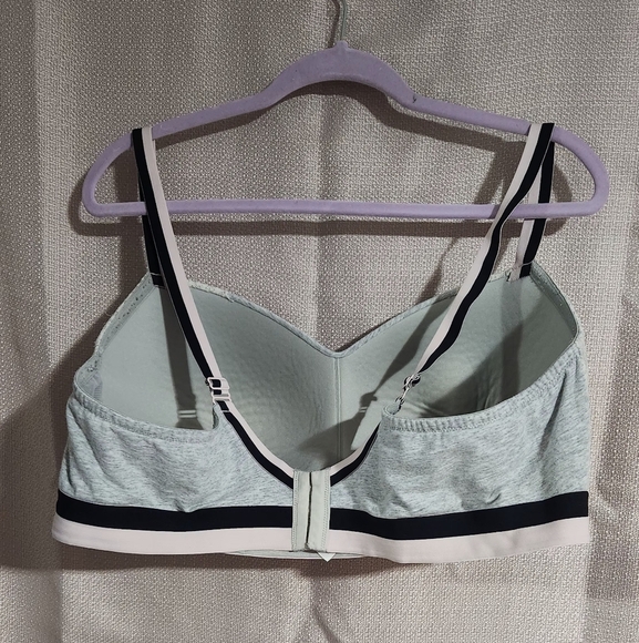 CACIQUE 46D Women's Gray Lace Trim Bra - Picture 2 of 7